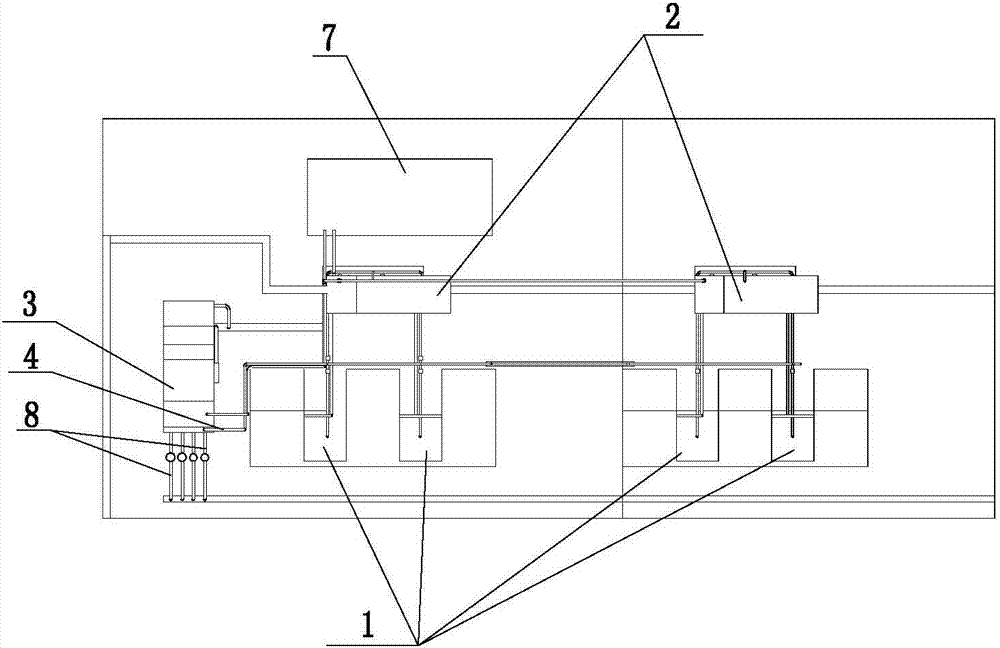 Metal dust centralized recovery and treatment equipment