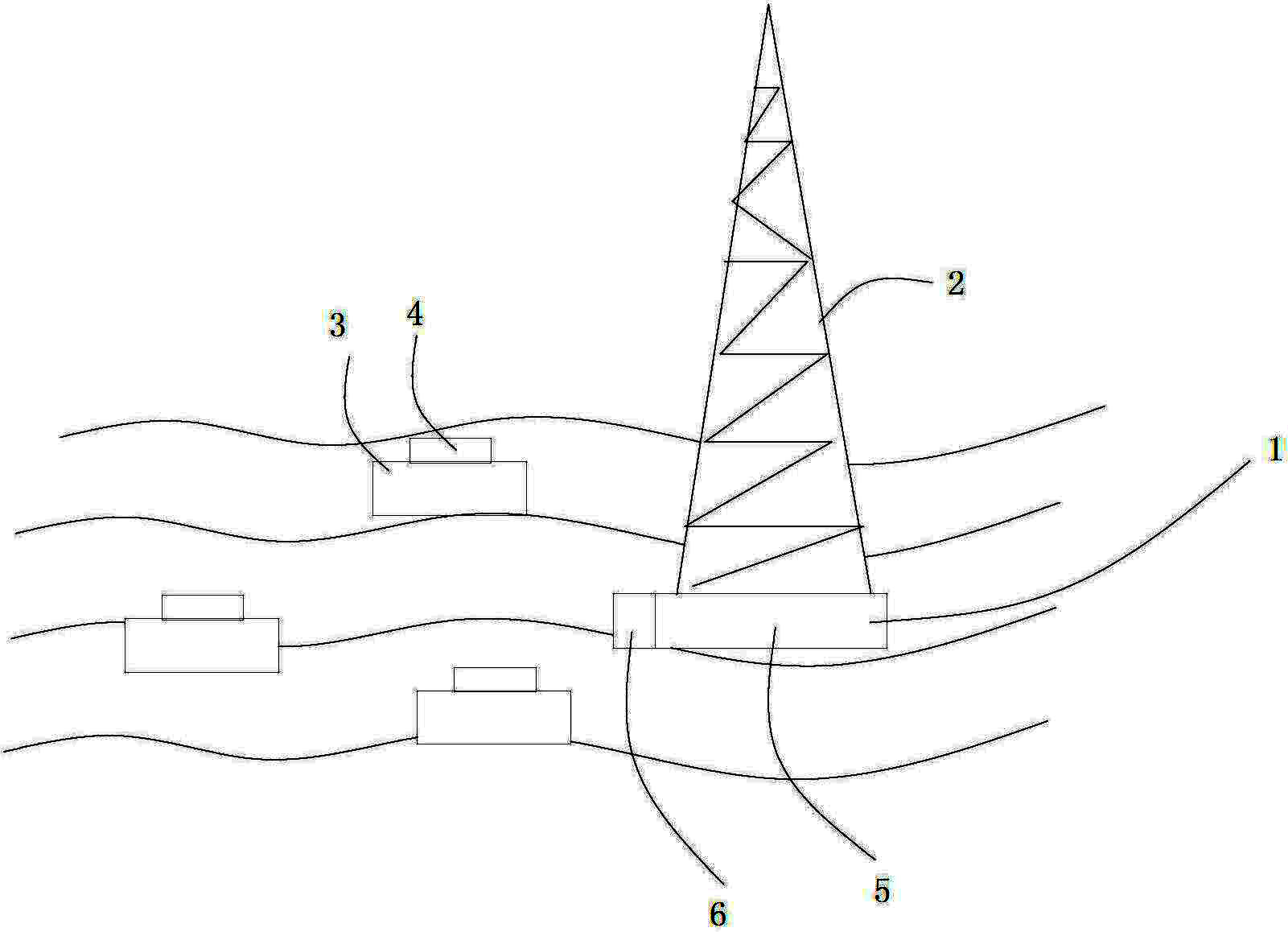 Seaborne anemometry device and measuring method