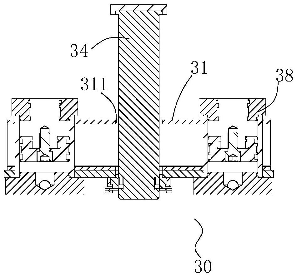 Lower die underframe assembly and hot-pressing lower die structure