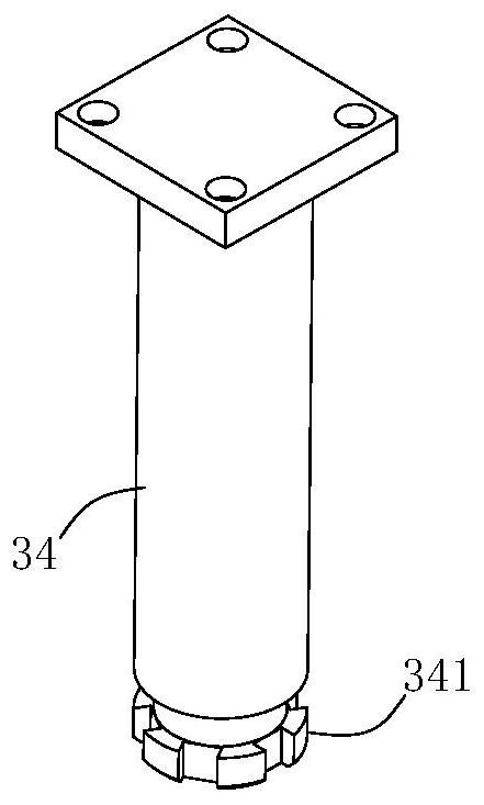 Lower die underframe assembly and hot-pressing lower die structure