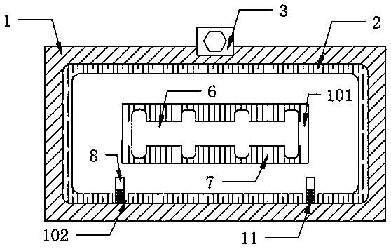 Computer interface dust removing and blockage preventing structure