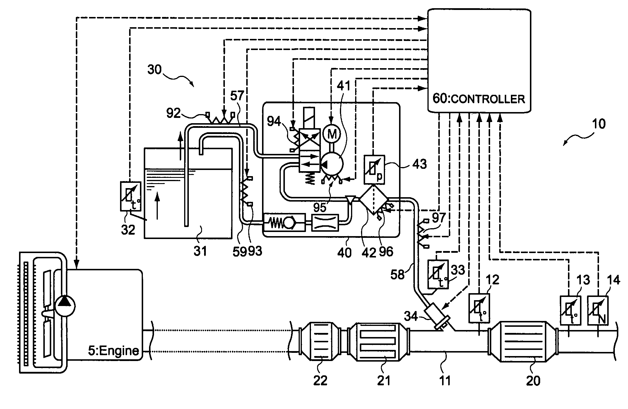 Reducing agent injection valve abnormality detection device and abnormality detection method