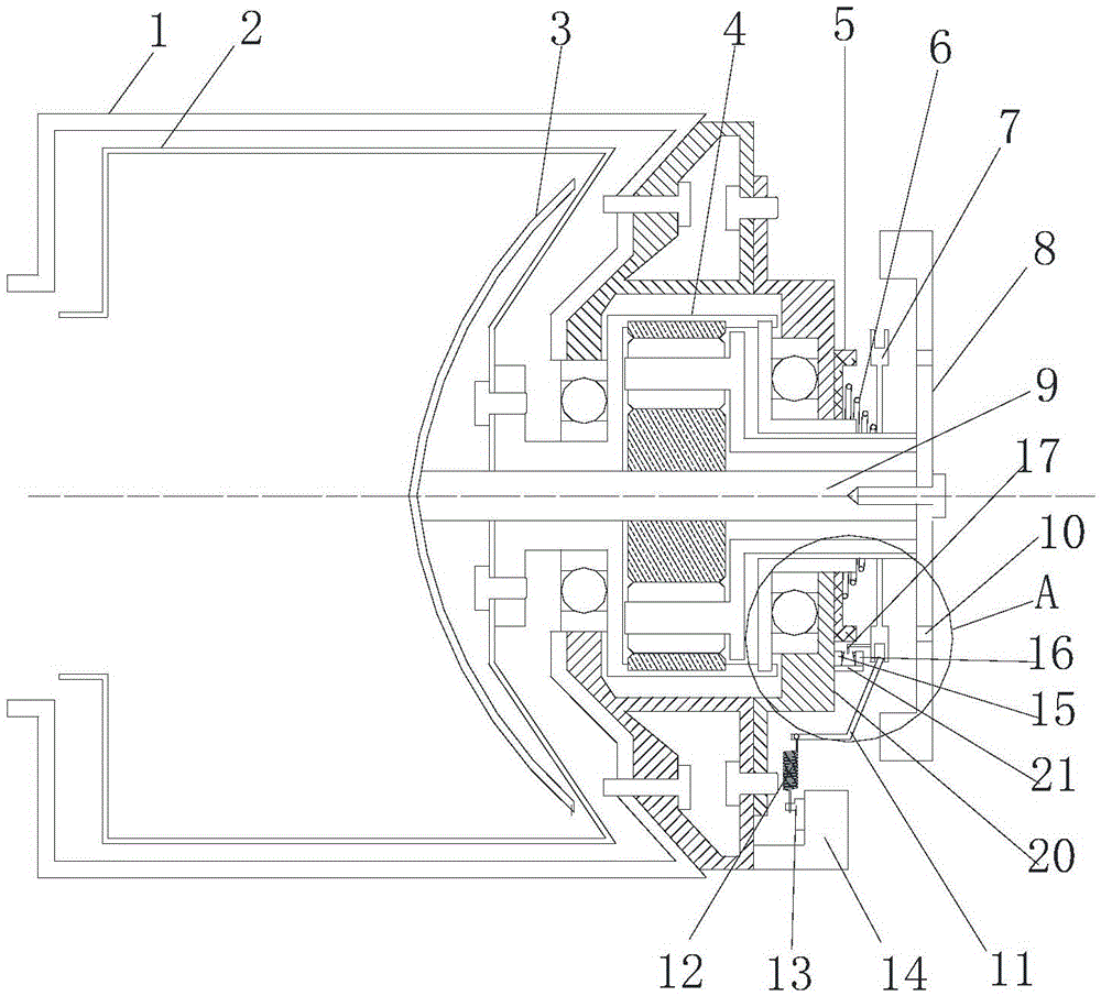 Washing machine speed reducing clutch control method, speed reducing clutch and washing machine