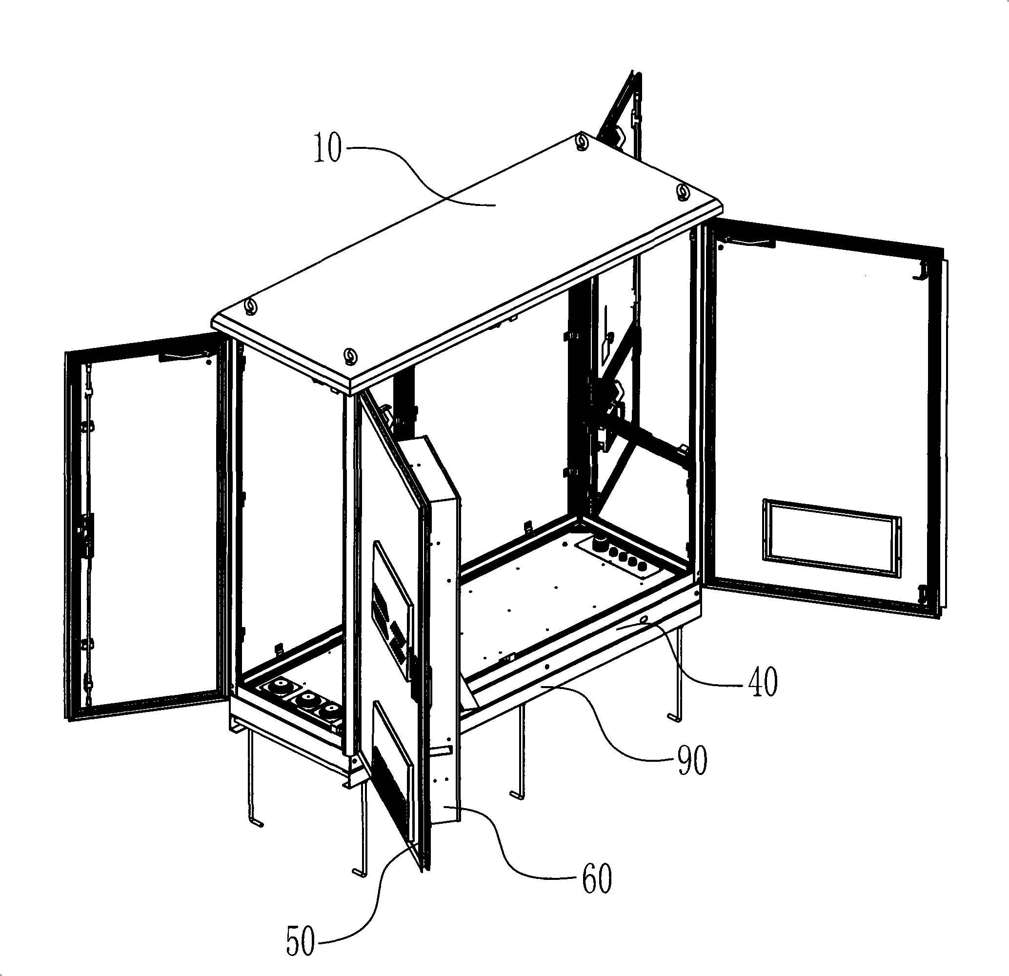 Split joint type communication cabinet