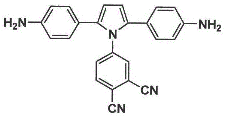 Pyrrolyl aromatic diamine containing phthalonitrile structure and its preparation method and application