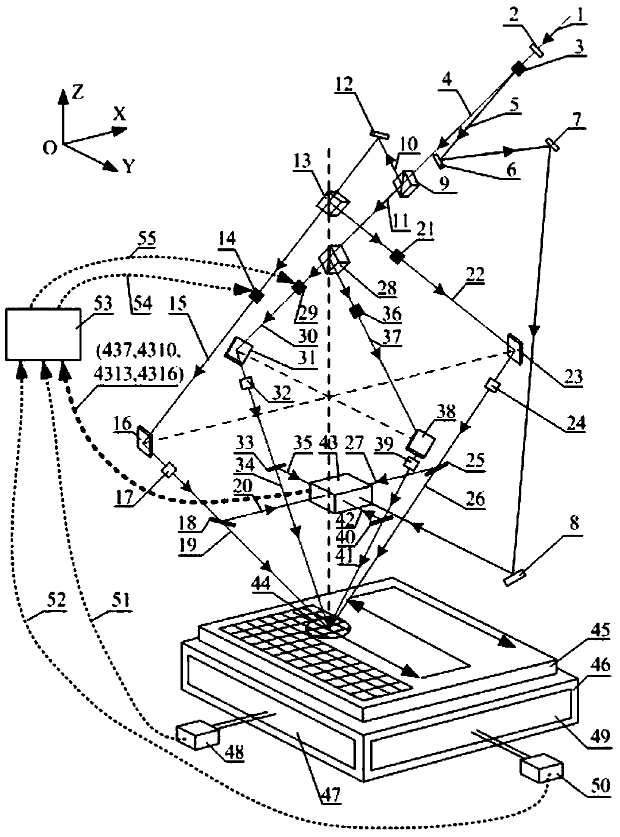 Two-dimensional plane holographic grating exposure method