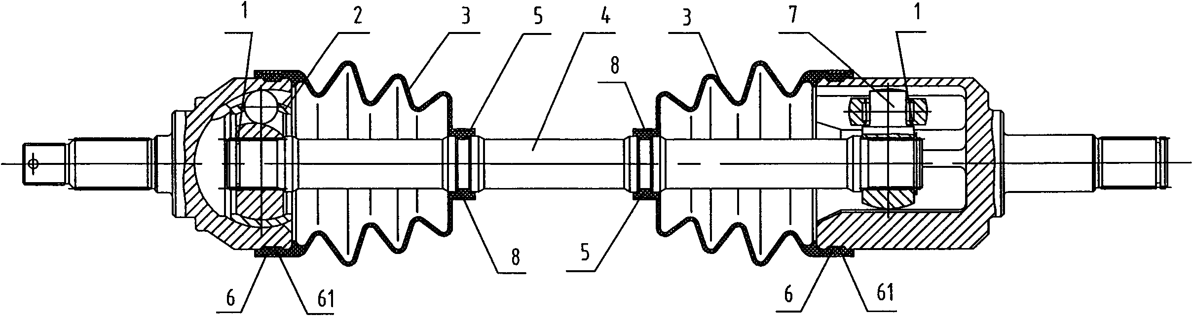 Automobile drive shaft assembly