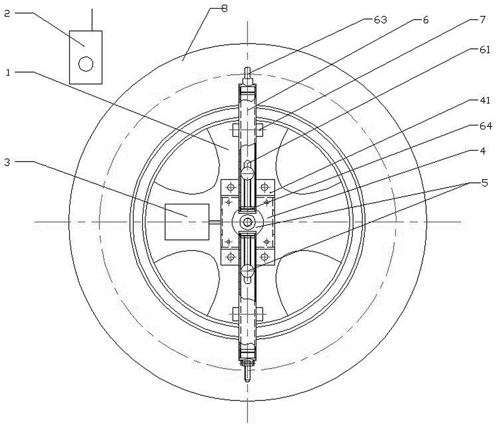 Wireless control simulation tire burst apparatus