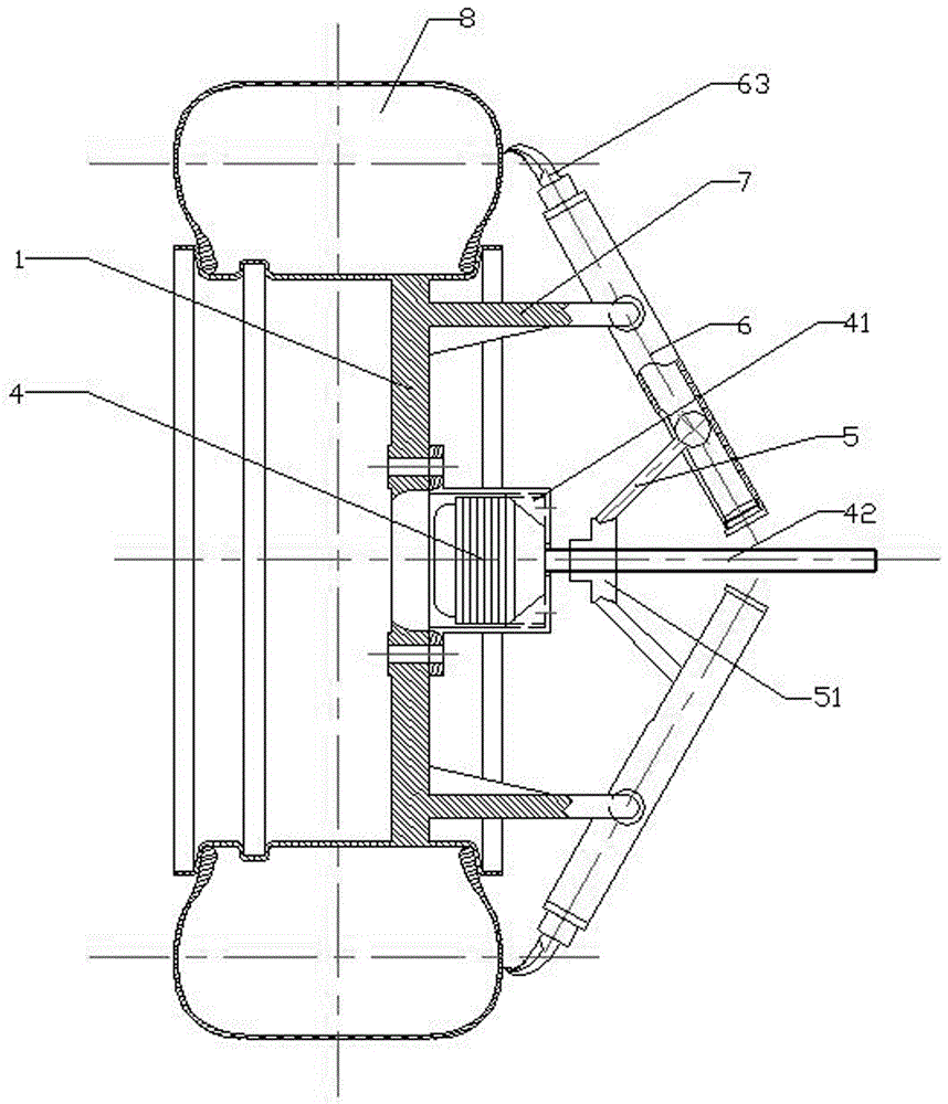 Wireless control simulation tire burst apparatus