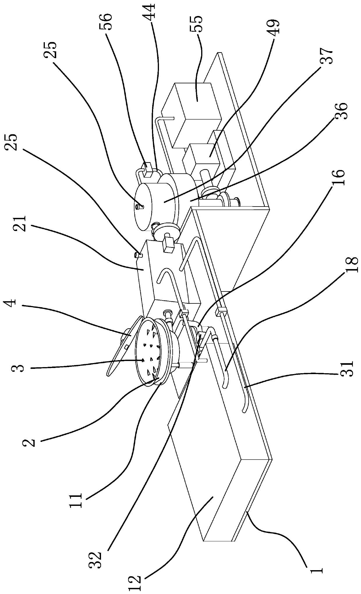 An all-in-one machine for preparing straw fine powder in comprehensive utilization of straw