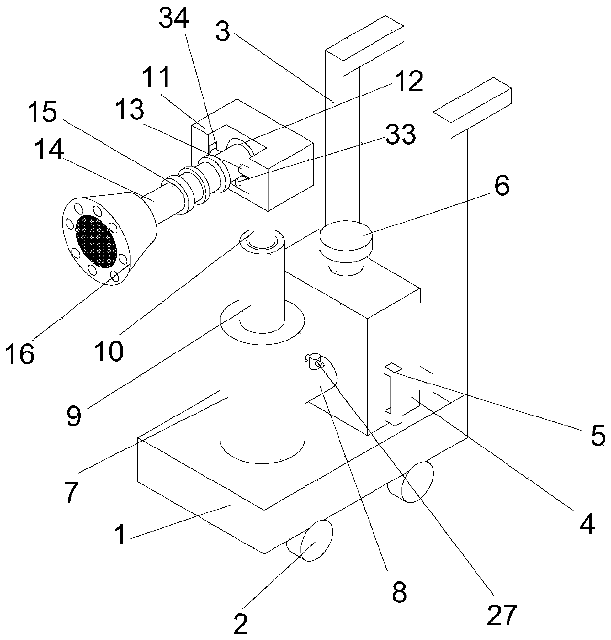 Pneumatic sprayer for fruit tree planting