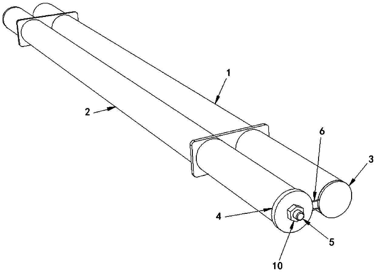 Double-pipe type shield tail grouting device