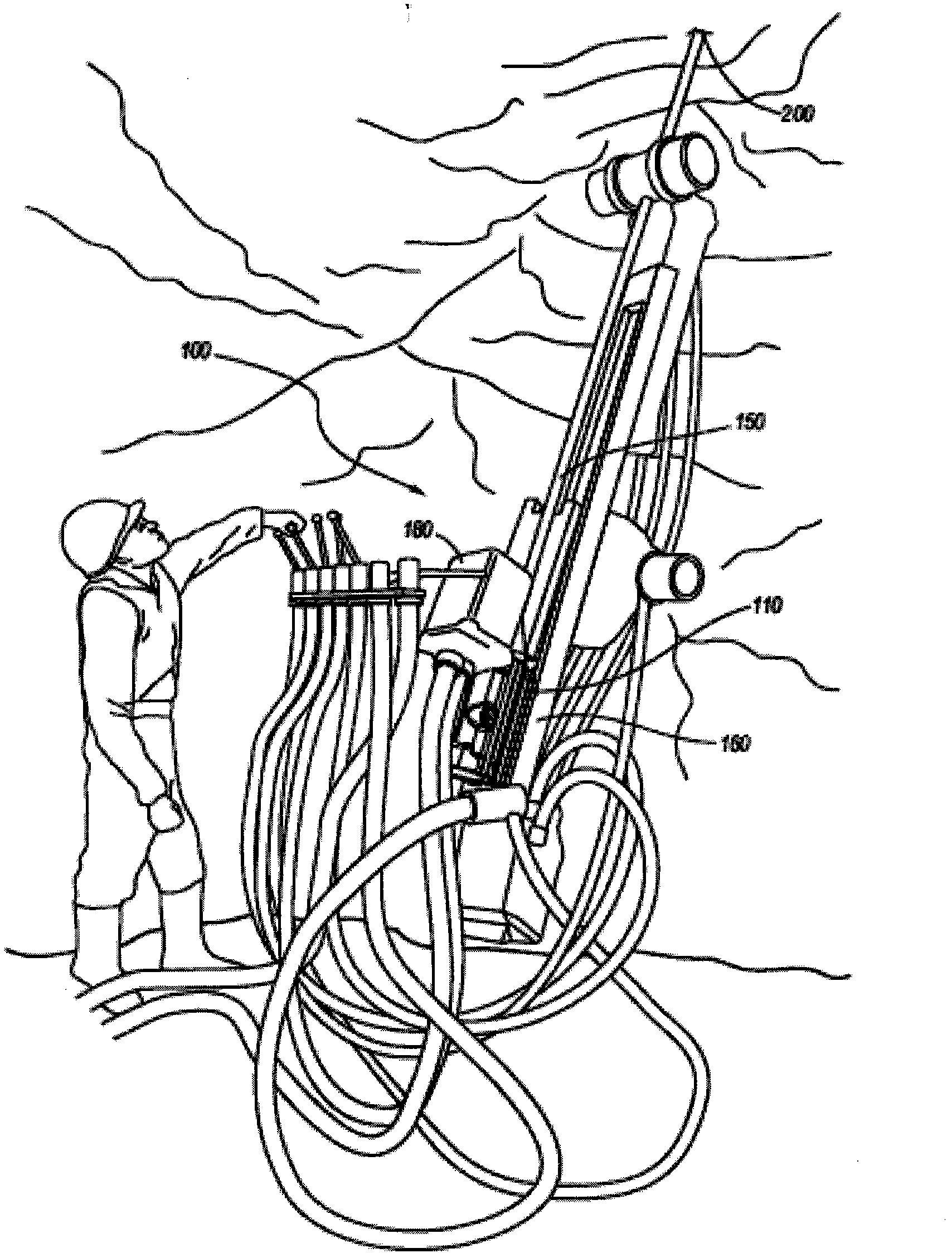 Pnuematic drifter with replaceable foot pieces