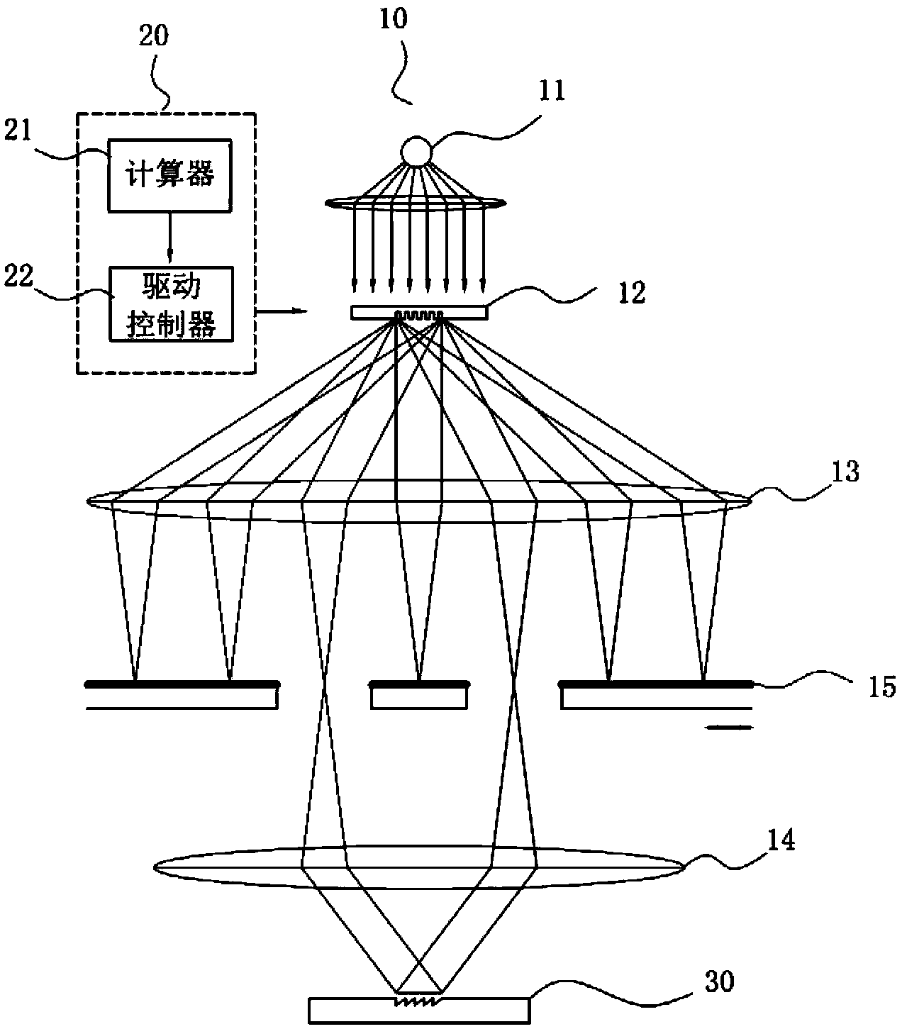 Write-through lithography processing system and lithography method