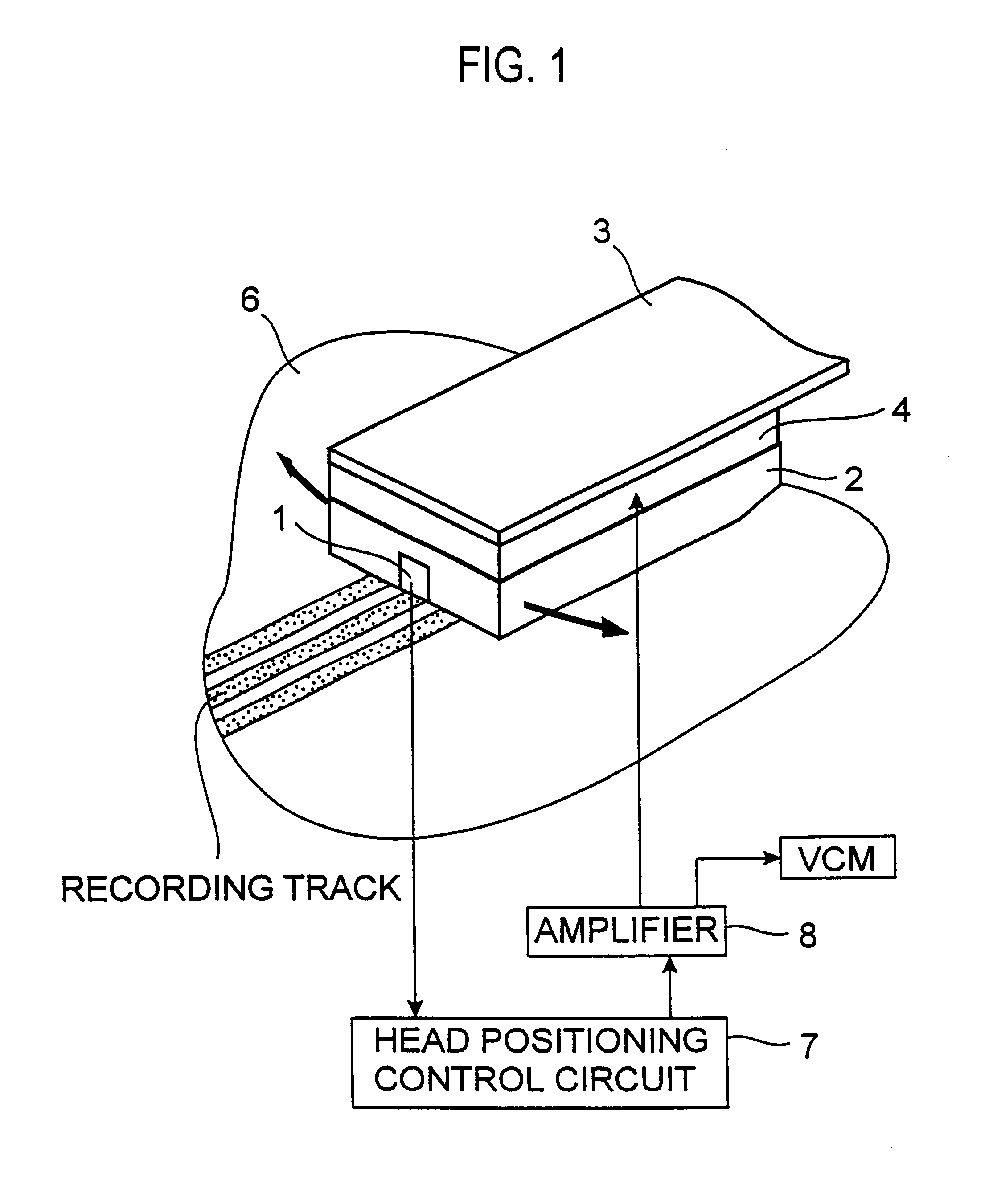 Read/write head including displacement generating means that elongates and contracts by inverse piezoelectric effect of electrostrictive effect