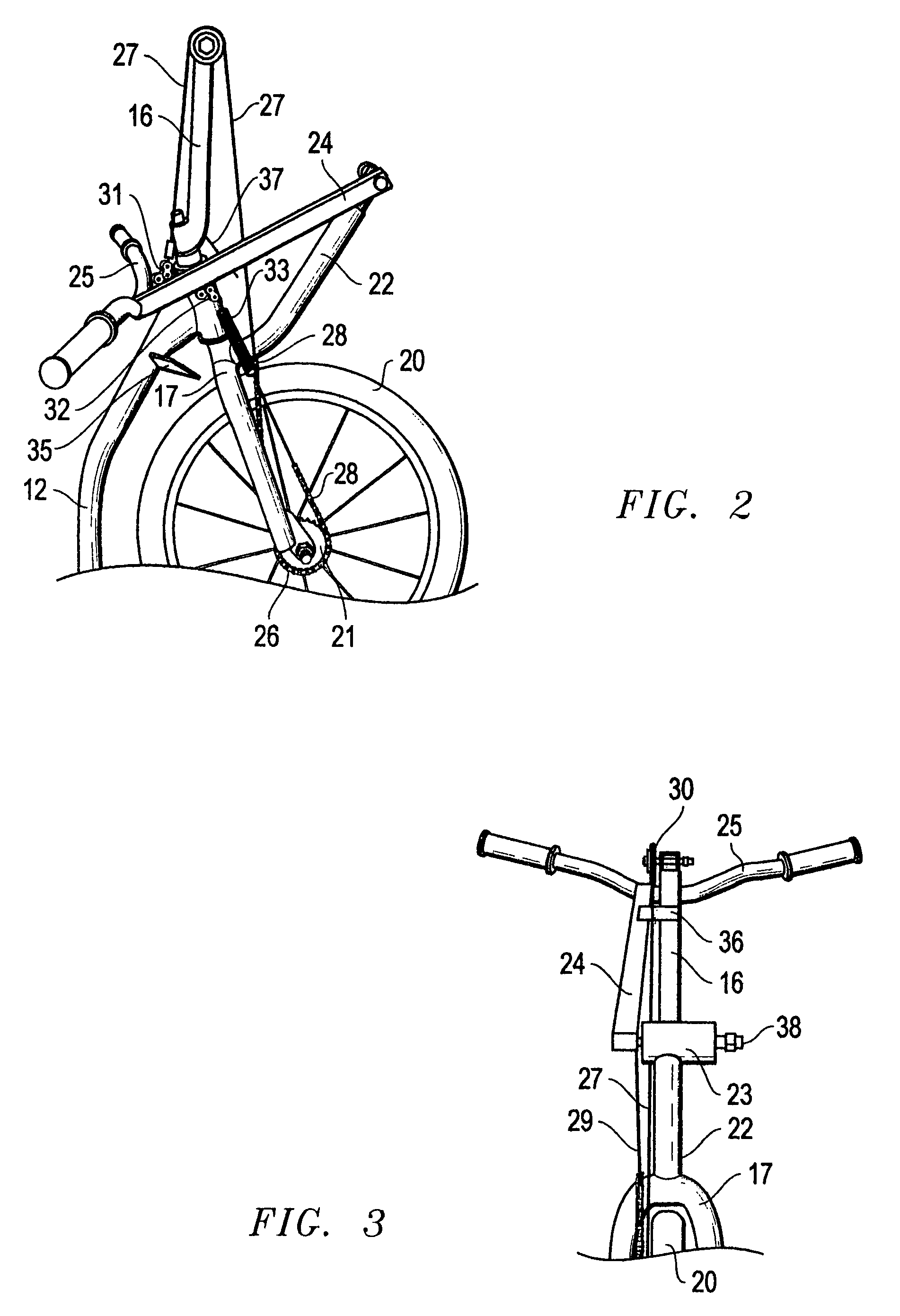 Apparatus for hand propulsion and steering of a scooter, tricycle or bicycle