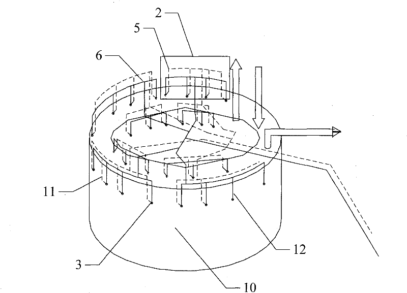 Burning pipeline system for rotary hearth furnace