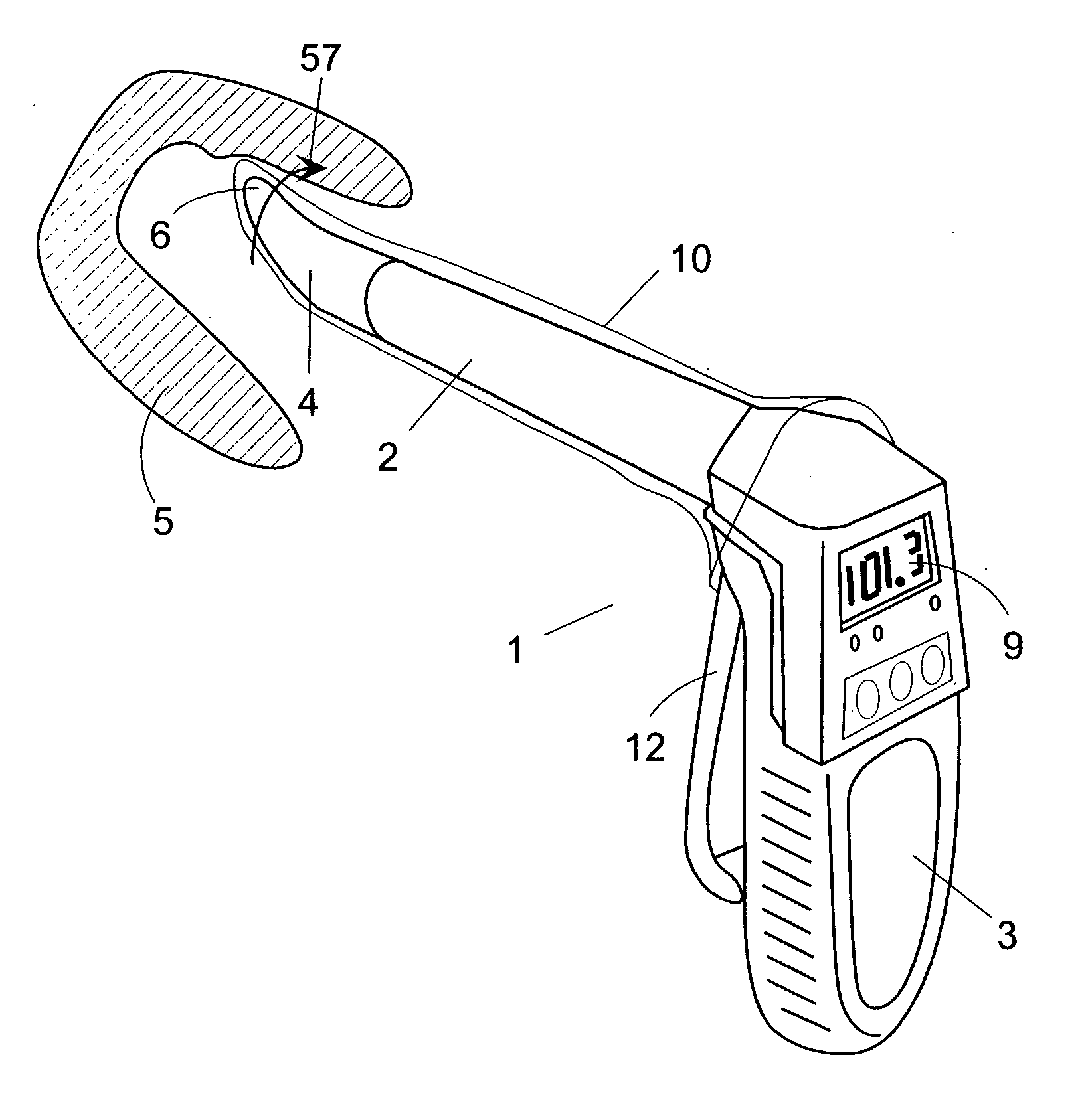 Contact thermometer for body cavity