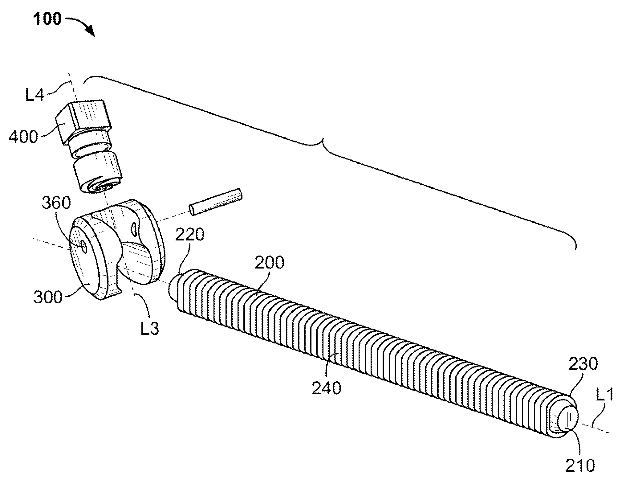 Rose gear for external fixation clamp