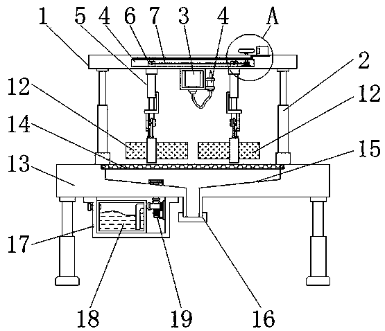 Environment-friendly type welding device for mechanical accessory machining