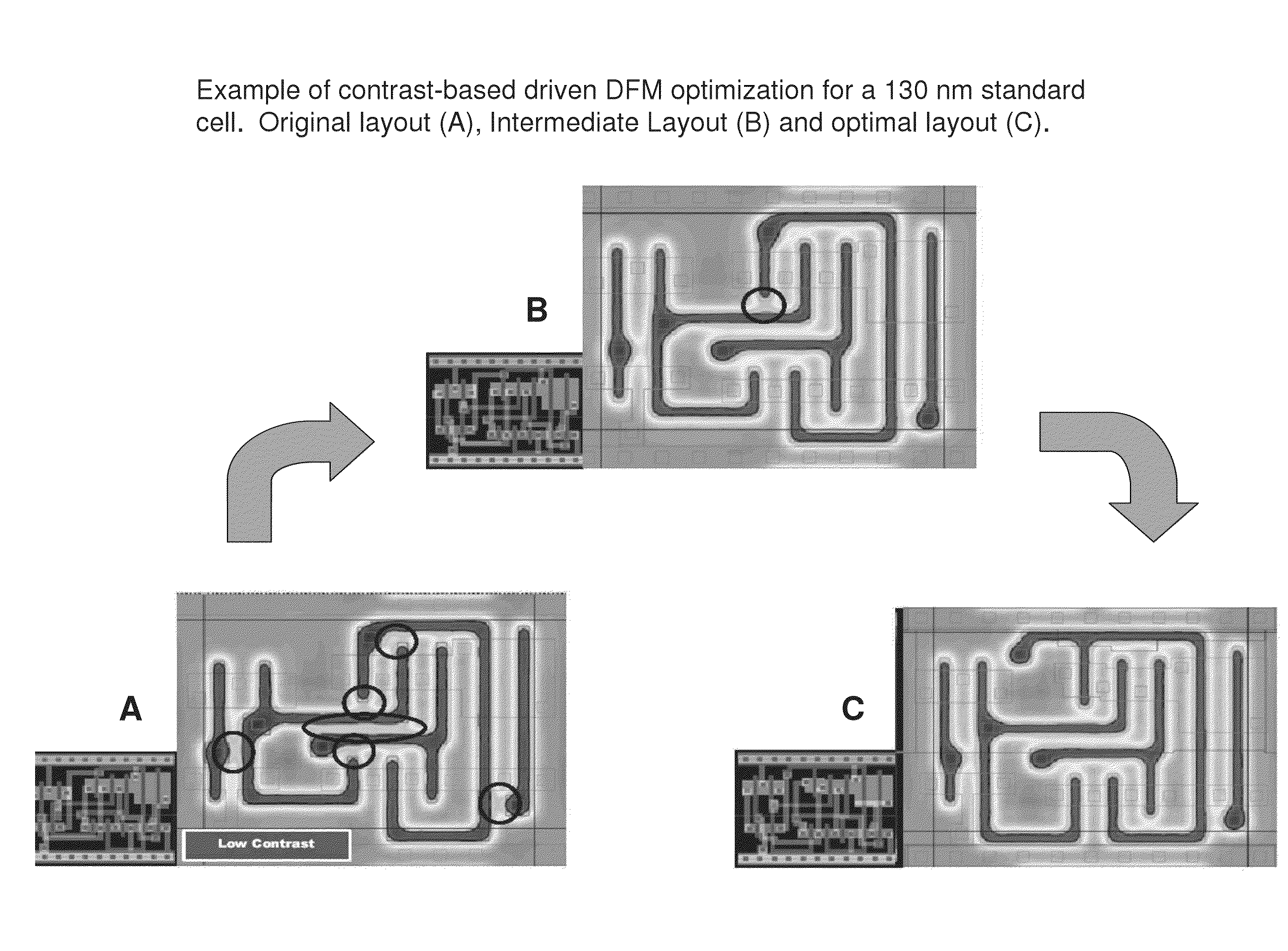 Integrated circuit layout design methodology with process variation bands