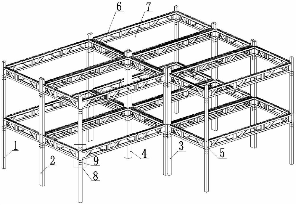 Assembled light steel structure and its installation method