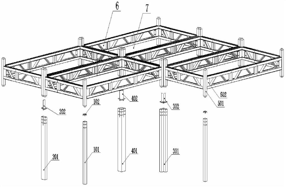 Assembled light steel structure and its installation method