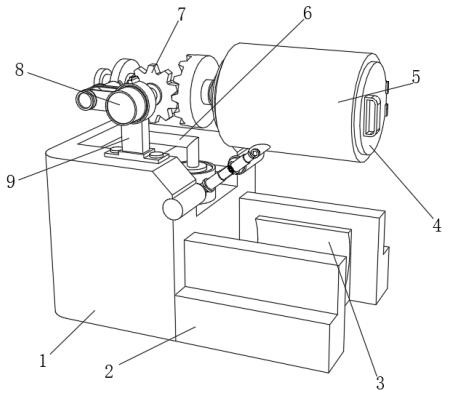 Softening machine with liquid feeding device