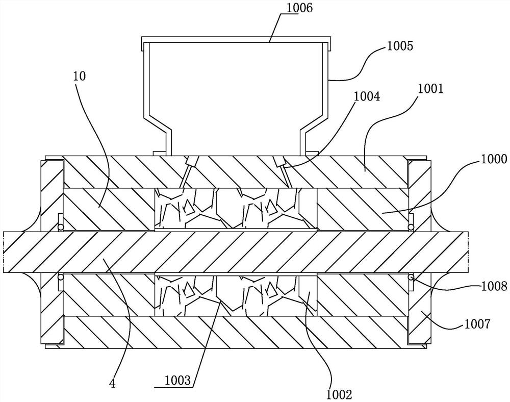 A self-lubricating bearing and its applied stone crushing device