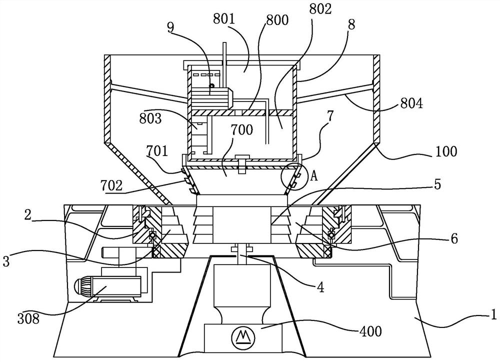 A self-lubricating bearing and its applied stone crushing device