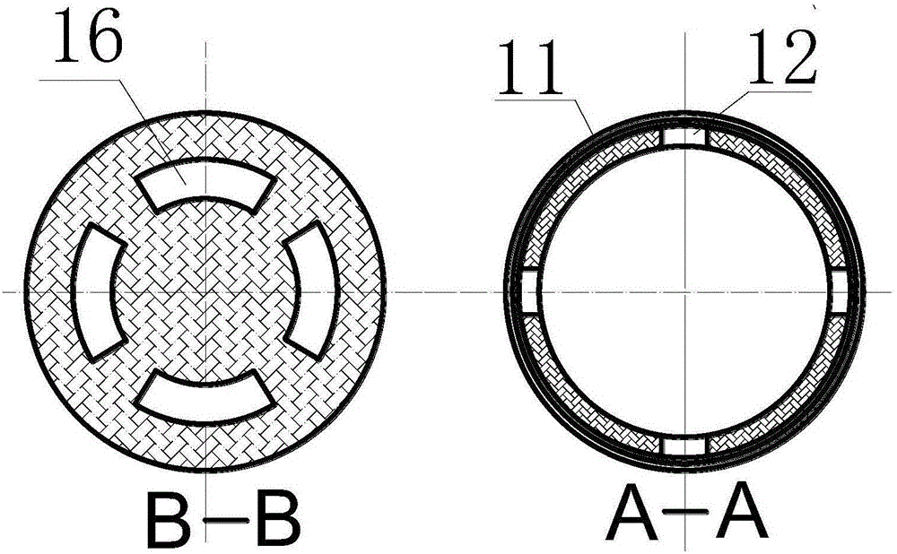 Separated grouting device in drilled hole and sectional grouting operation process