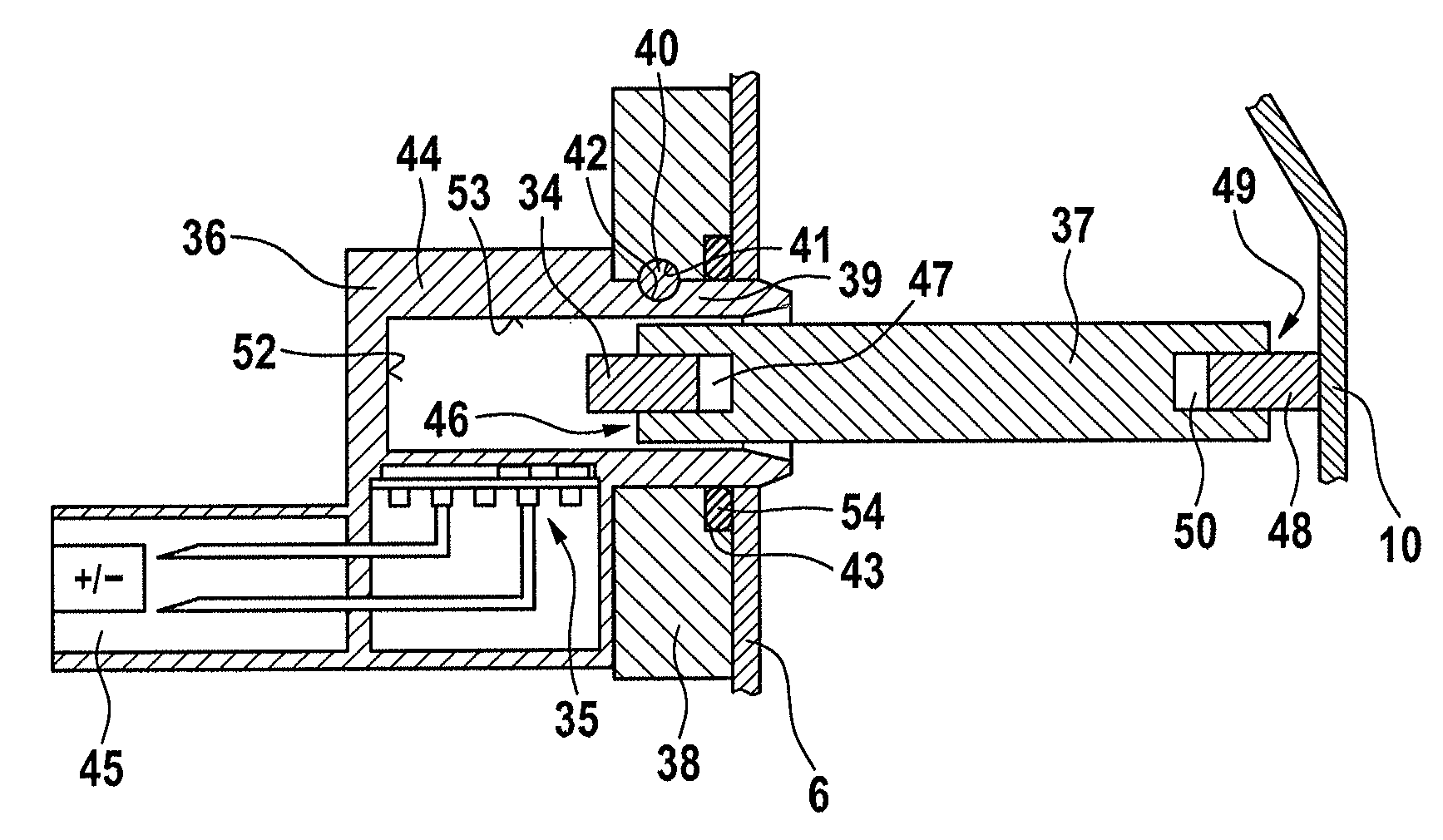 Device for monitoring the position and movement of a brake pedal