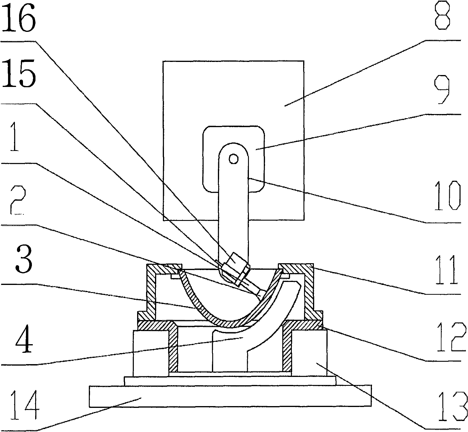 Method and device for polishing magnetic field auxiliary flexible rotary brush for optical element