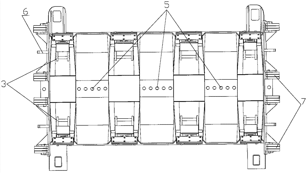 Second-generation adjustable steel roll container support