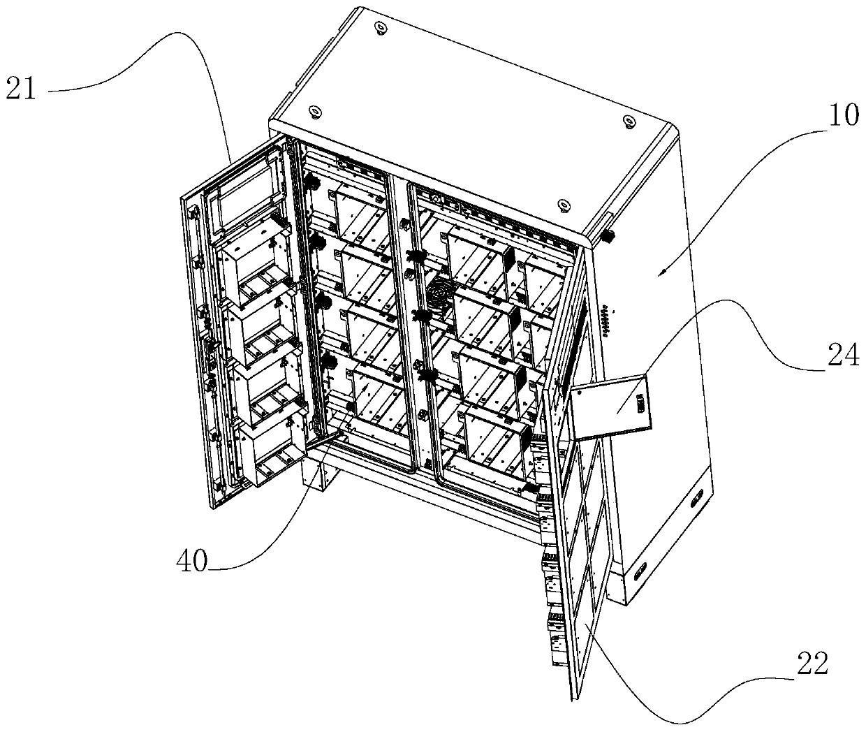 Modular battery replacing cabinet and maintenance method thereof