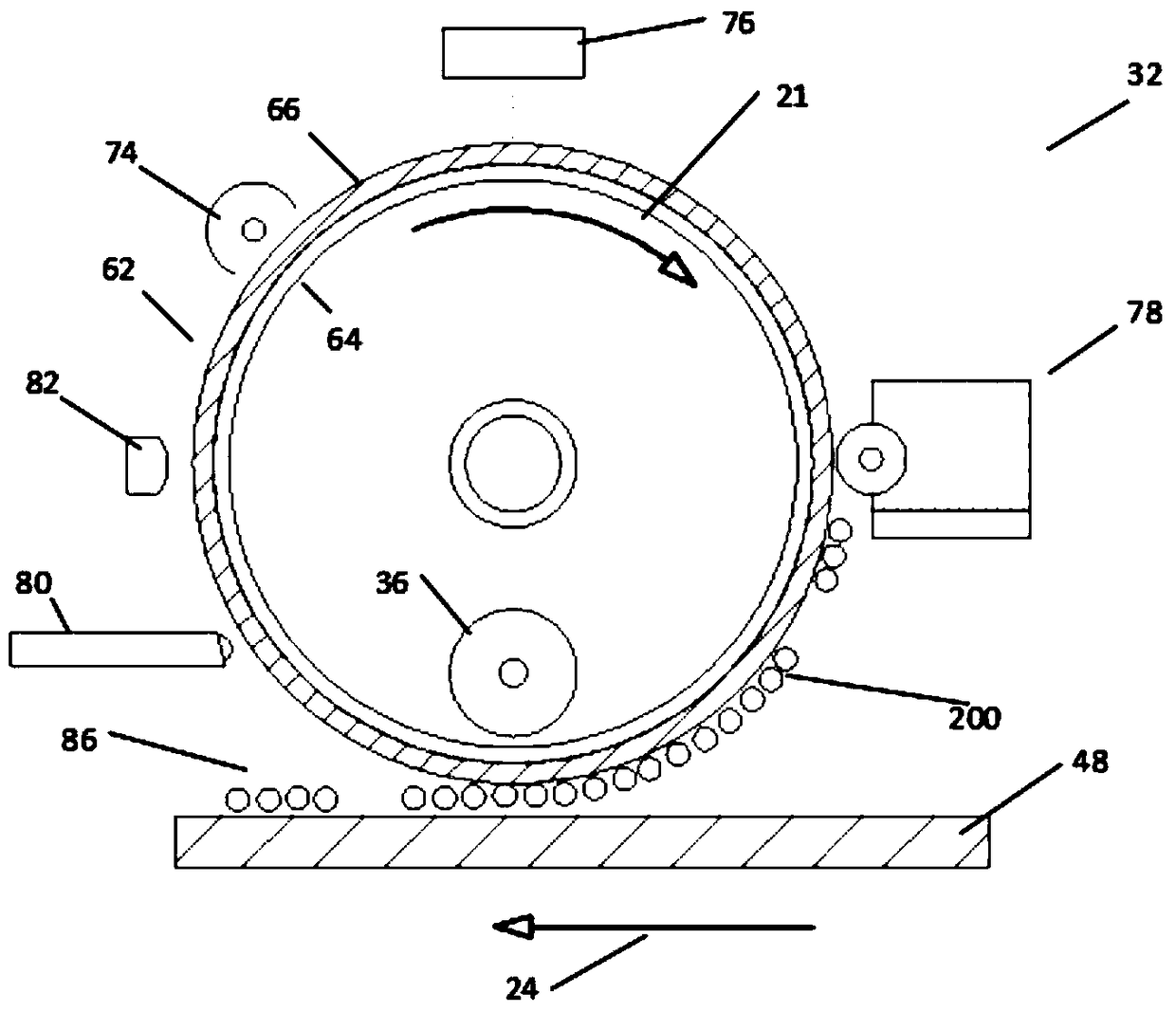 Selective spreading device and spreading method