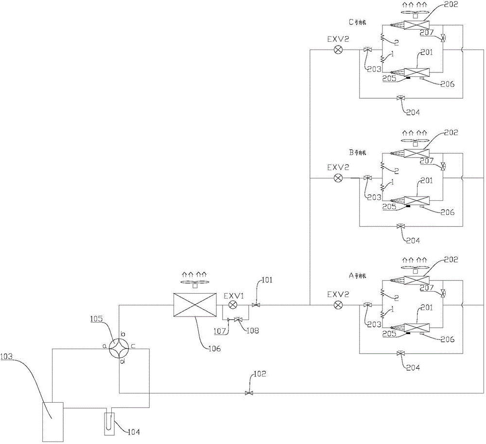 Temperature humidity dual control variable refrigerant flow air conditioning system and control method thereof