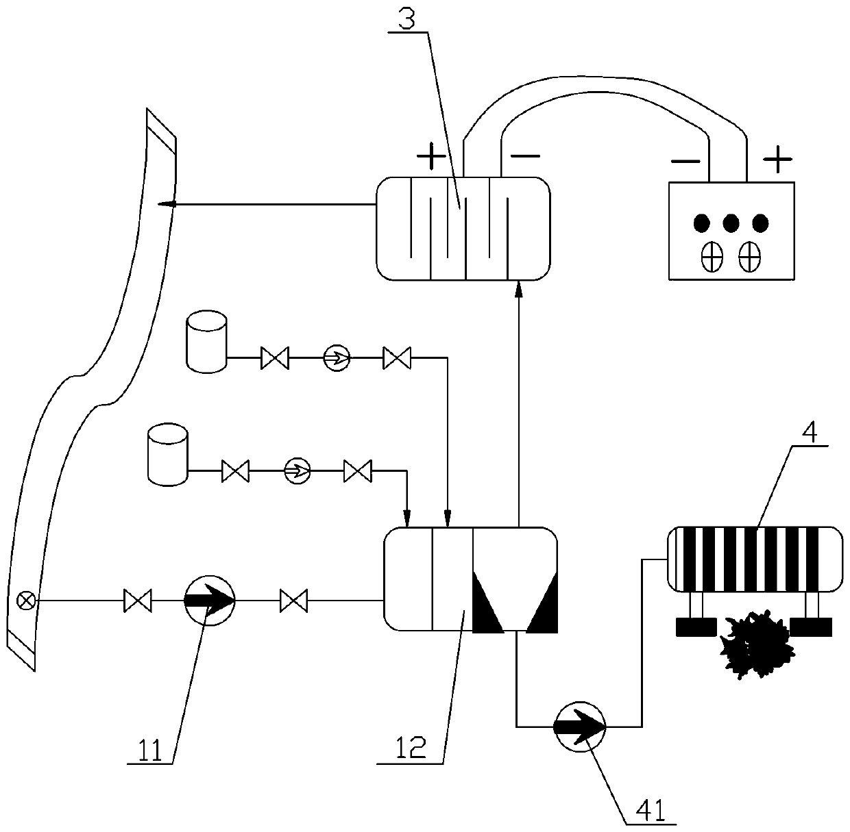 Black and odorous water body treating device and use method thereof