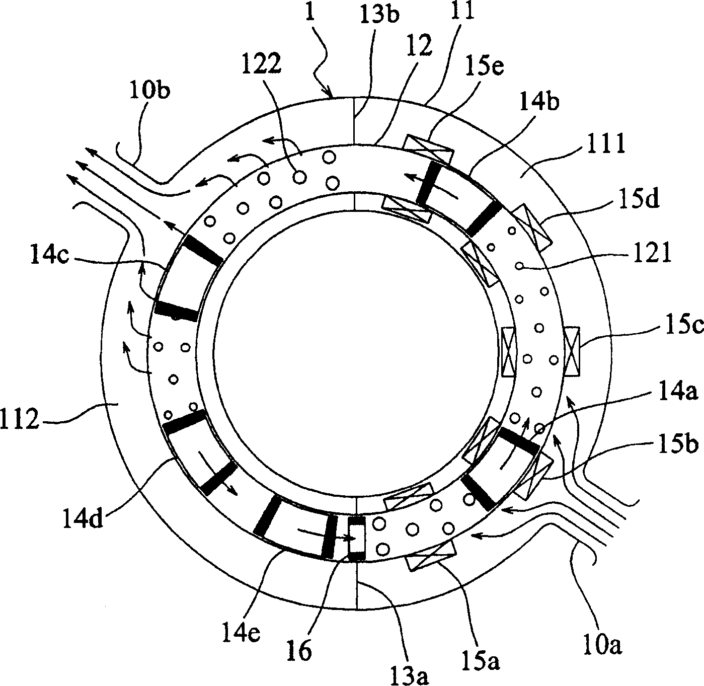 Electromagnetic rotary piston pump and multistage electromagnetic rotary piston pump