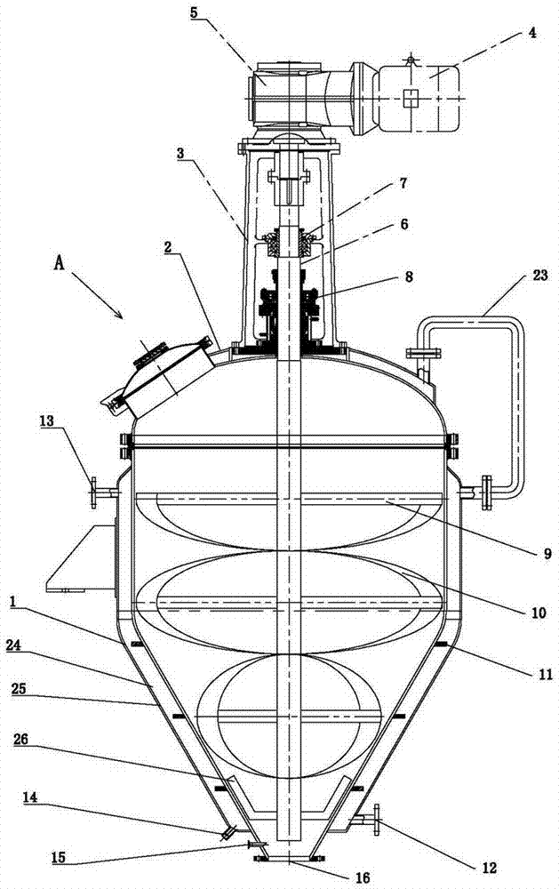 Ribbon vacuum dryer