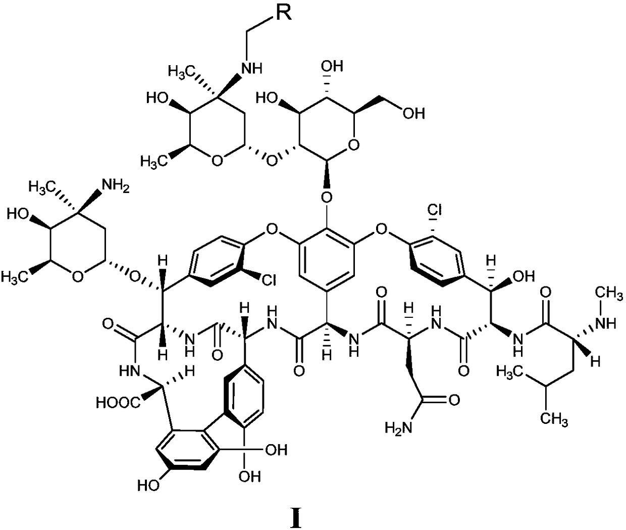 Glycopeptides compounds with anti-resistance bacterial activity, preparation method and application thereof