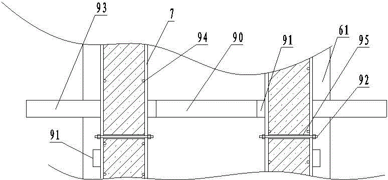 Combined type channel steel support template rod system and construction method thereof