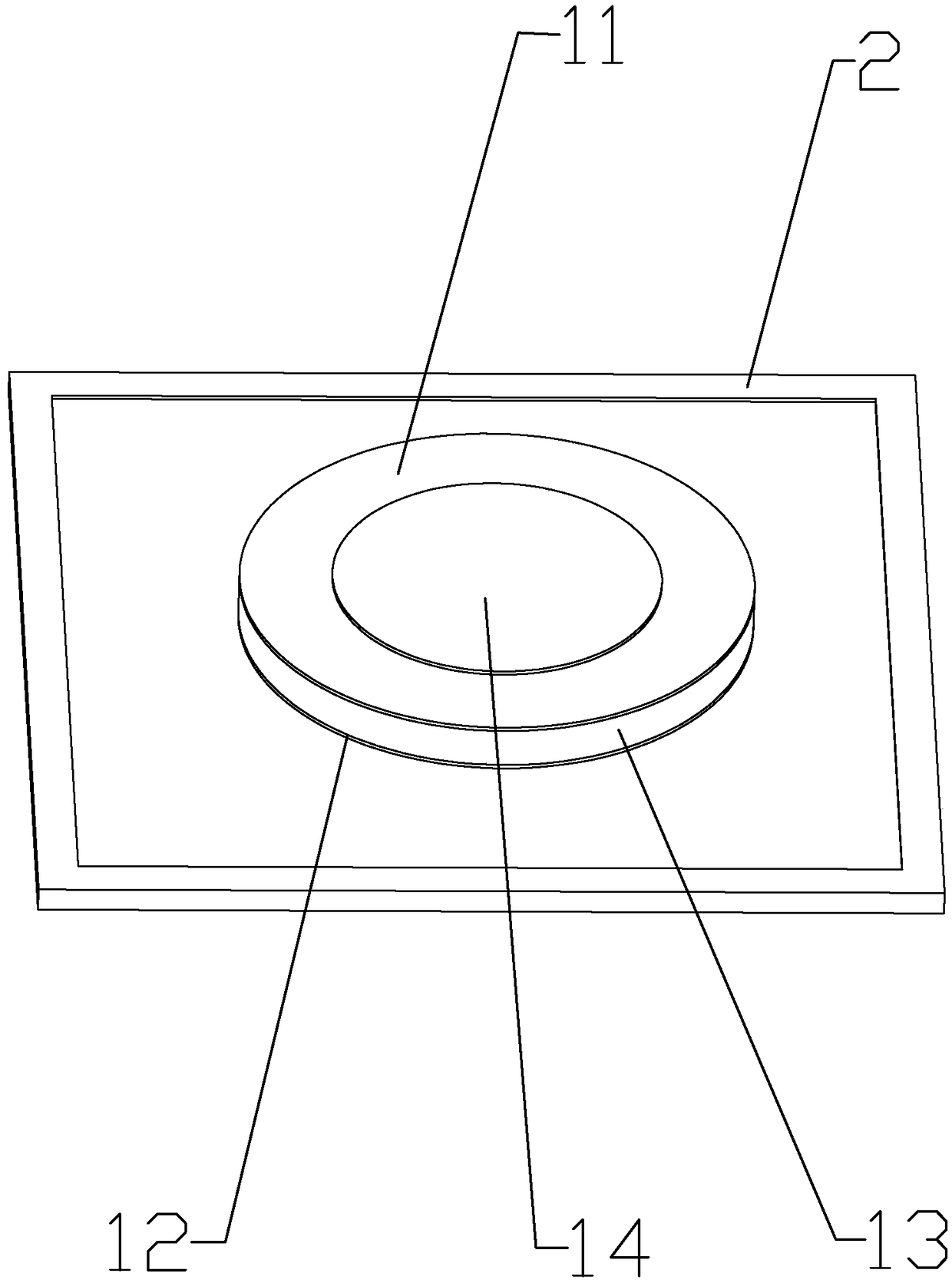 Shock insulation support with two friction surfaces