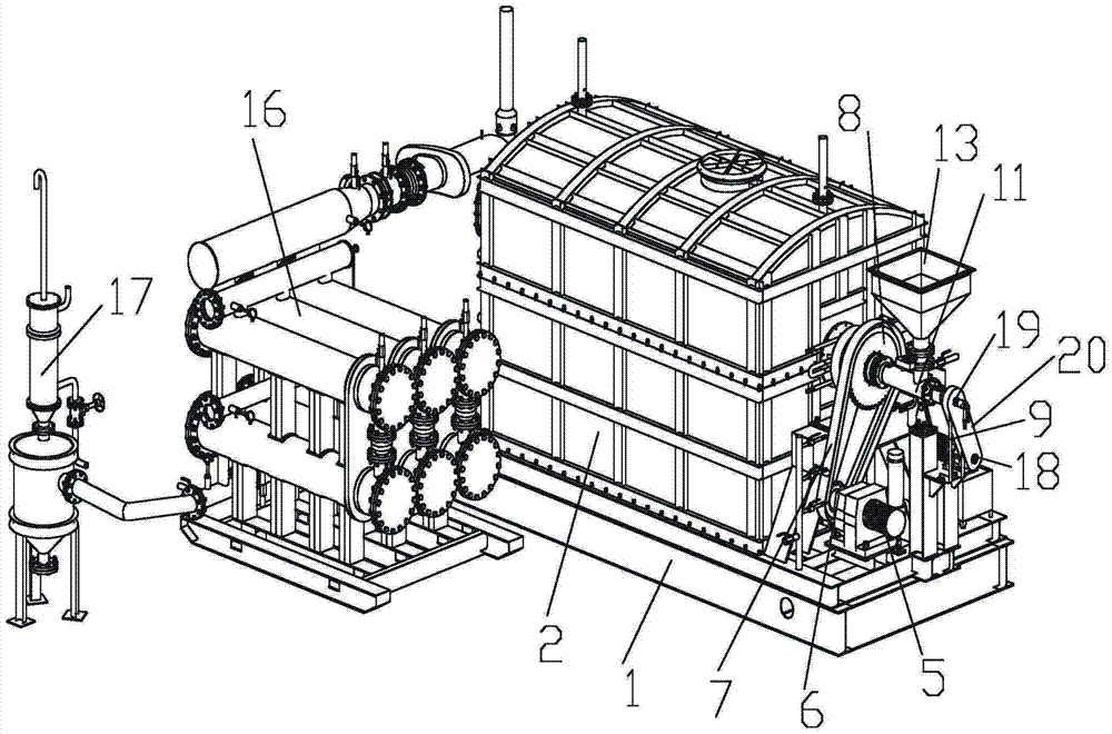 Tilting type continuous acrylic cracking furnace