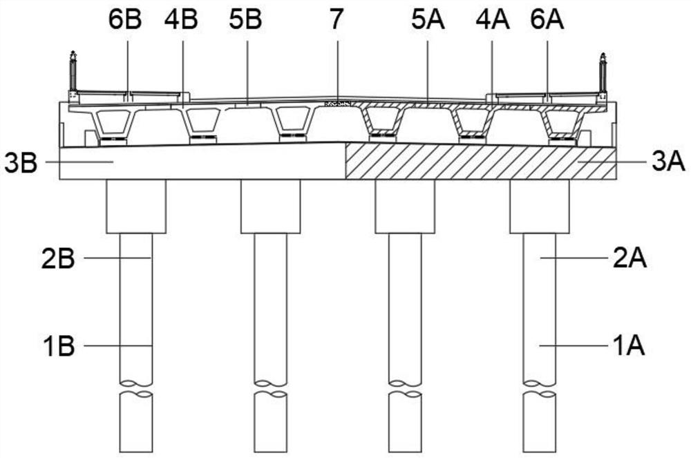 Process for constructing prefabricated small box girder bridge by half-range construction firstly and then whole construction