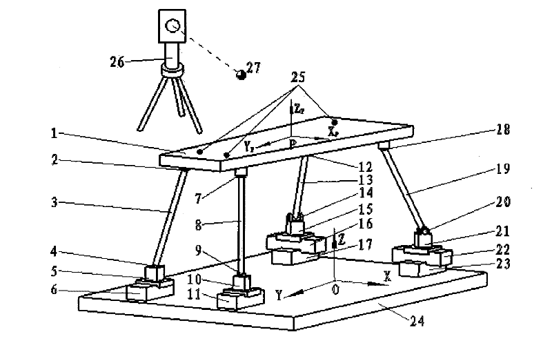 Aircraft component attitude adjusting assembly system based on parallel mechanism with six degrees of freedom and debugging method