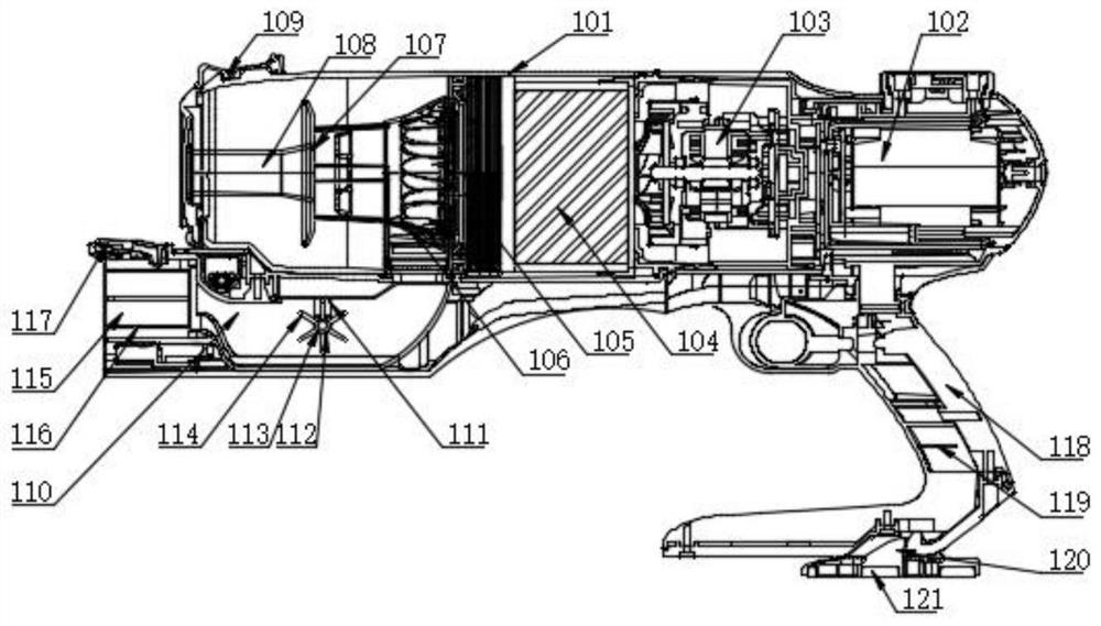 A handheld vacuum cleaner