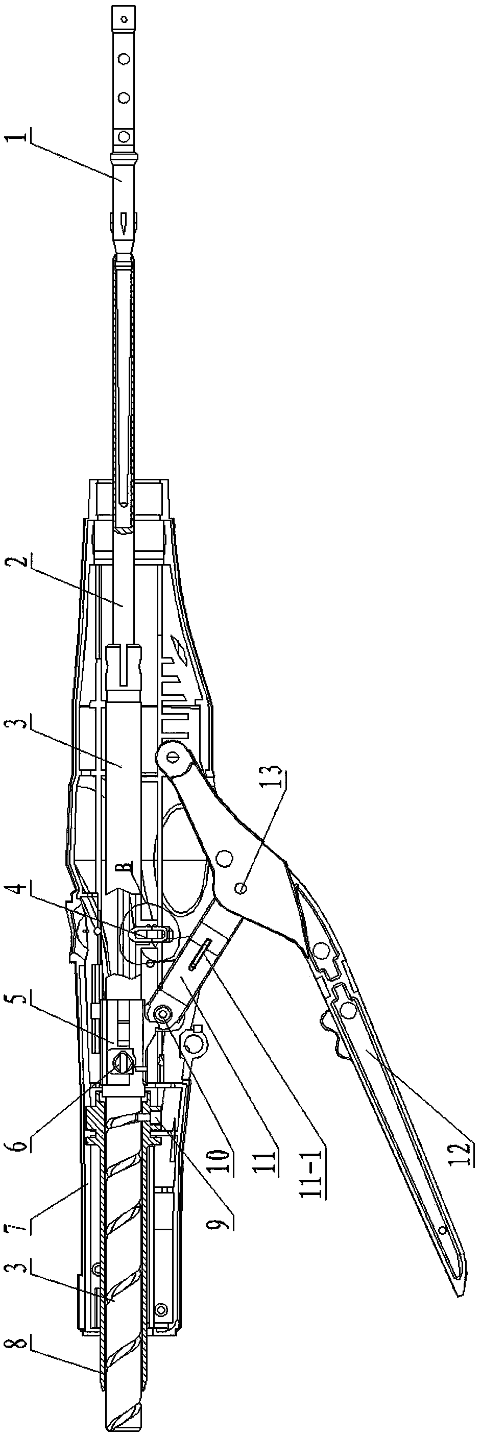 Sounding device for disposable guide type anorectal hemorrhoid anastomat