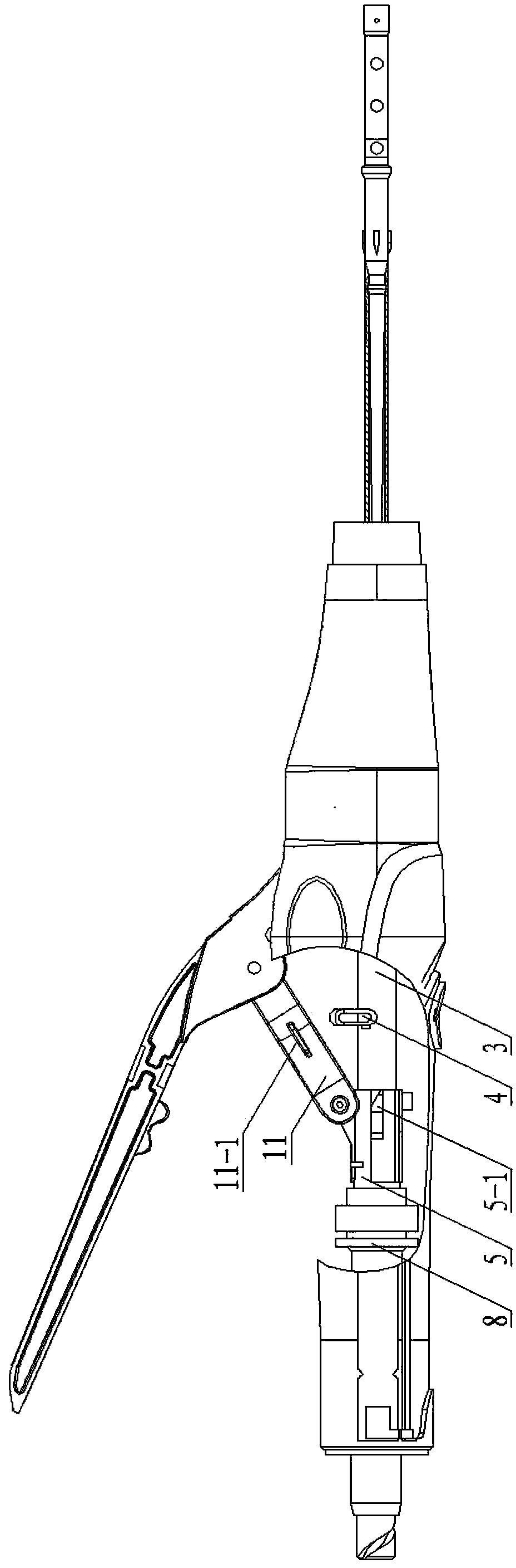 Sounding device for disposable guide type anorectal hemorrhoid anastomat