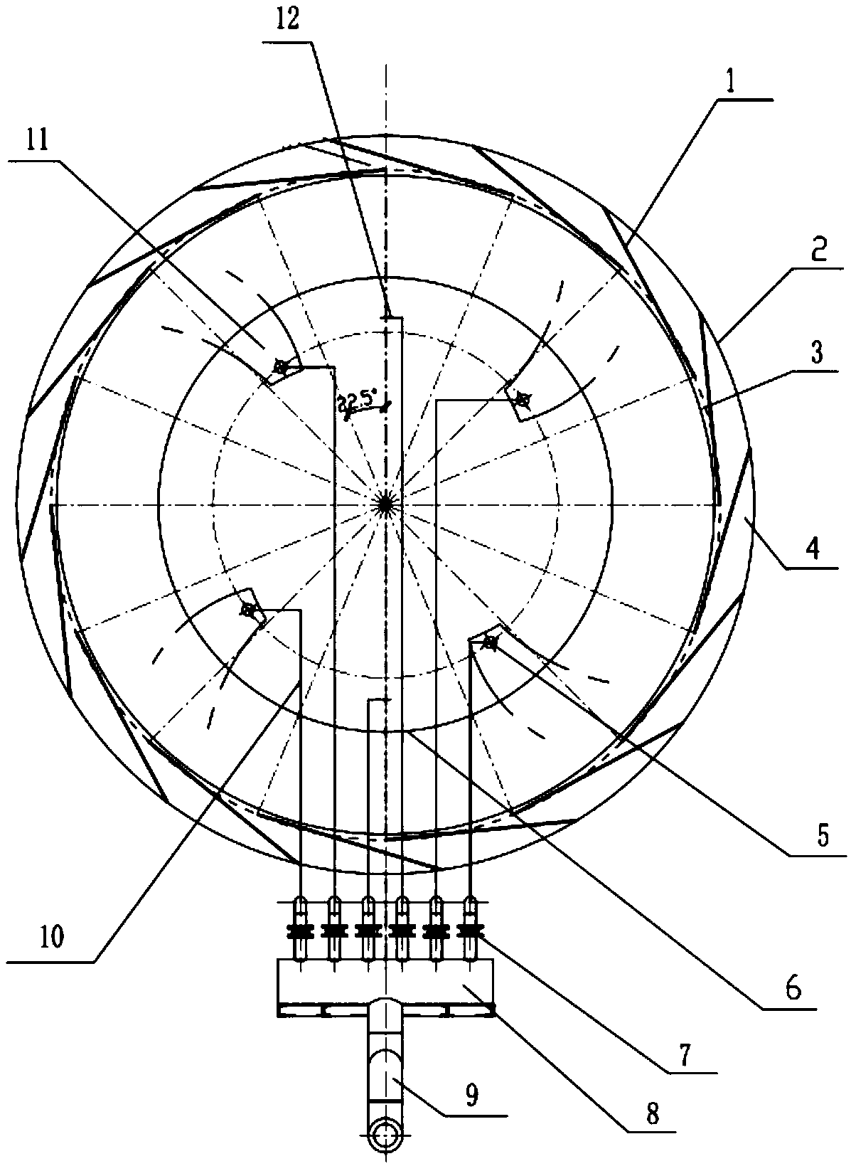 Three-dimensional swirling water distributor and application